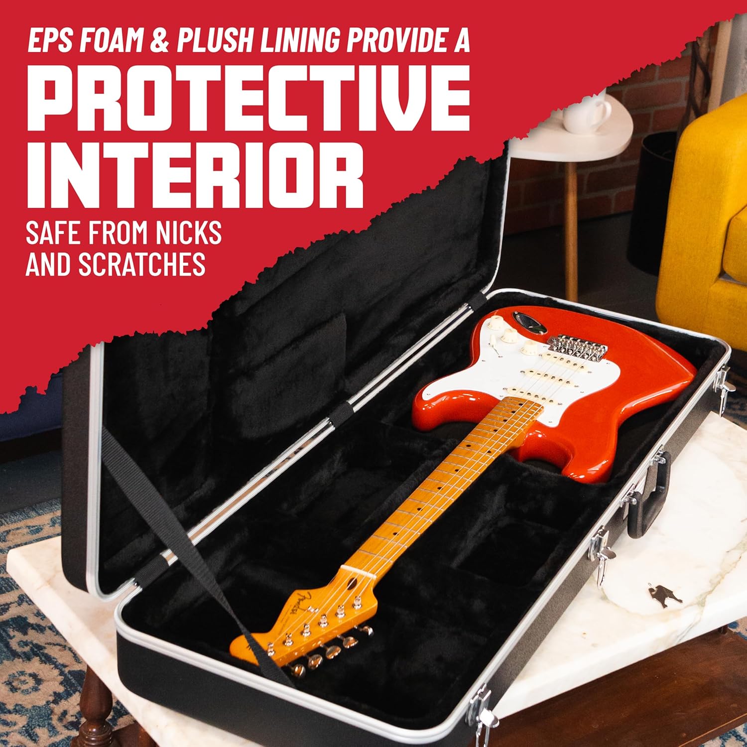 Gator Deluxe Legacy Series Lightweight Deluxe ABS Molded Case for Standard Strat or Tele Style Guitars (GC-ELECTRIC-A)