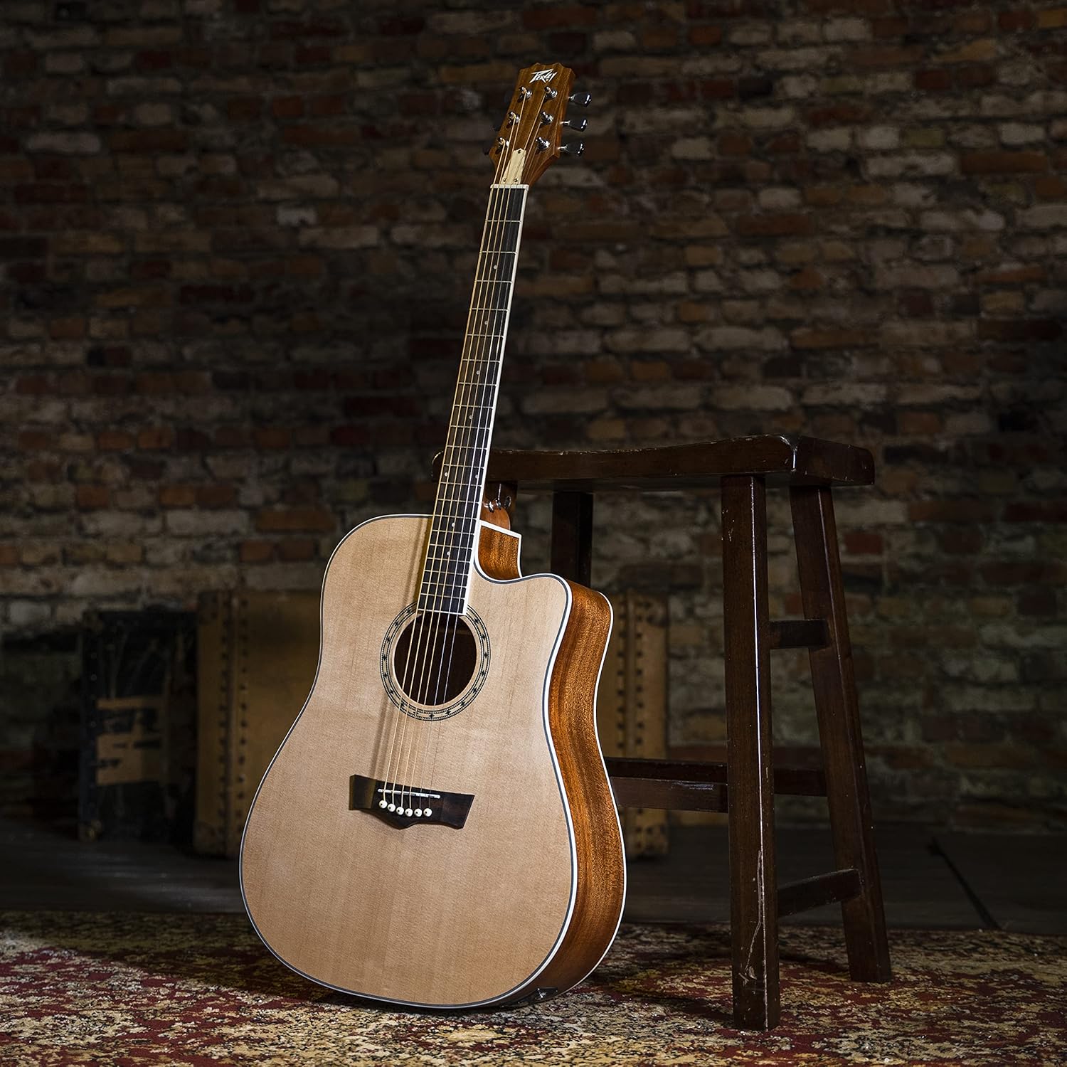 Peavey Delta Woods™ DW-2 CE™ Solid Top Cutaway Acoustic-Electric Guitar with Electronics and Case