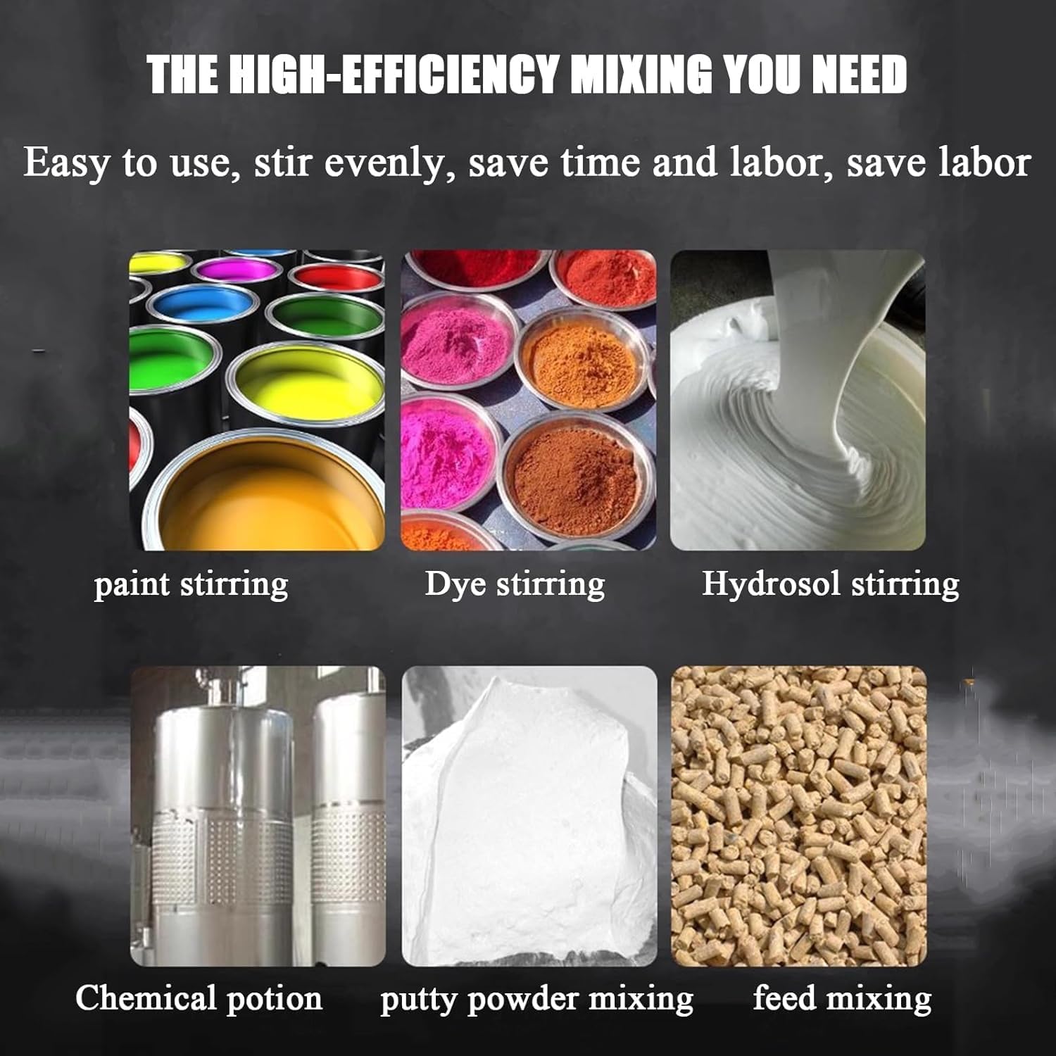 3280W Electric Pneumatic Agitator, Tank Barrel Clip Paint Stirrer,Air Agitator Paint Mix Tool, Coatings Mixing Machine for Paints, Coatings, Glues, Inks