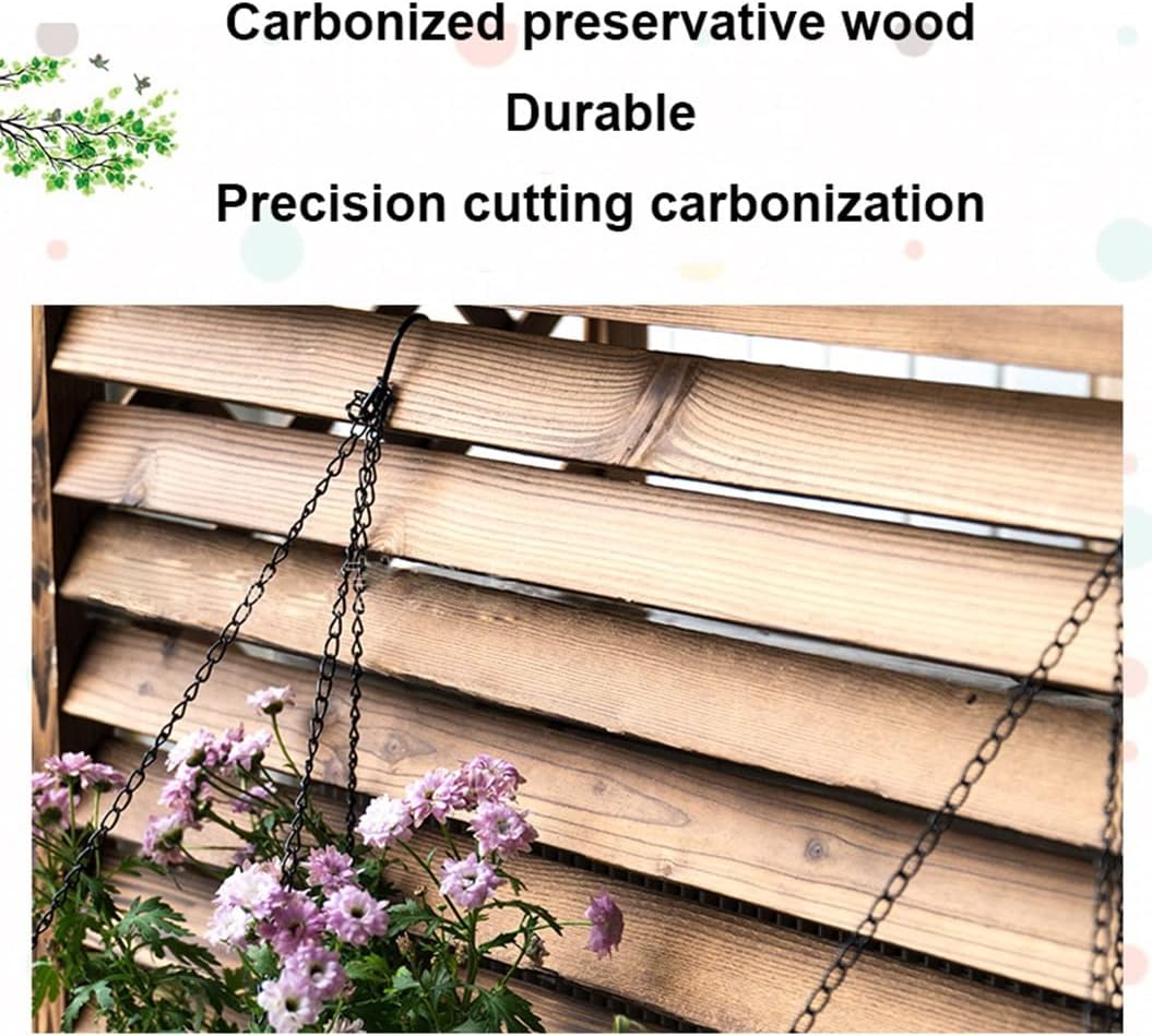 Air Conditioner Fence Screen, Solid Wood Air Conditioning Covers Outdoor, Weatherproof Shutters Central Air Conditioner Covers for Outside Units 120 * 58 * 100Cm