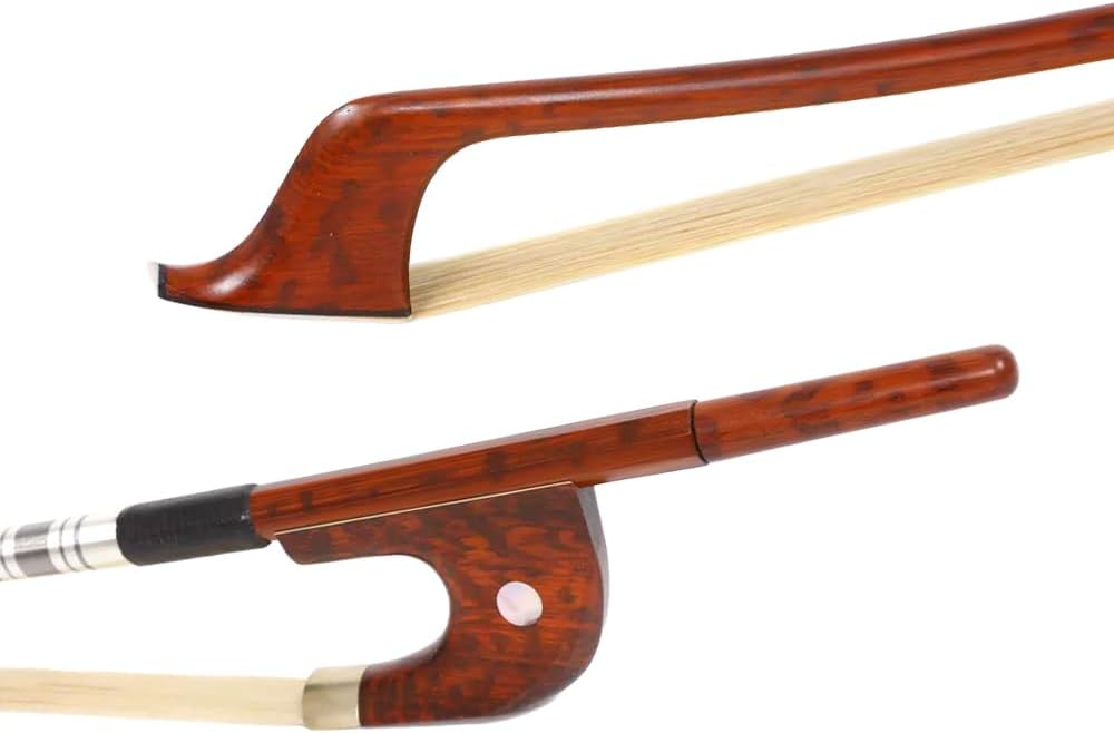 Double Bass German bow 3/4 Snake wood Nice inlay Natural Mongolia Horsehair Well Balance Handmade