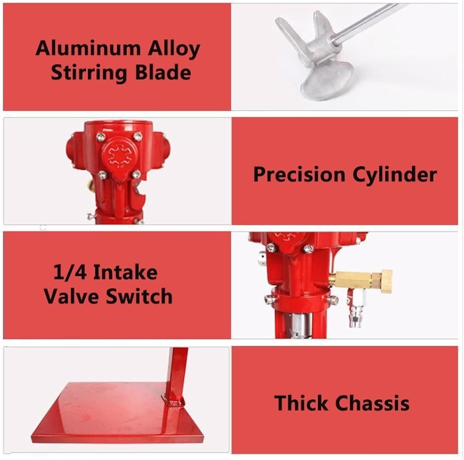 Pneumatic Paint Mixing Machine, Air Mixer Stirrer, Lift Platform Paint Coating Mixer Stirring Machine for Paint Coating