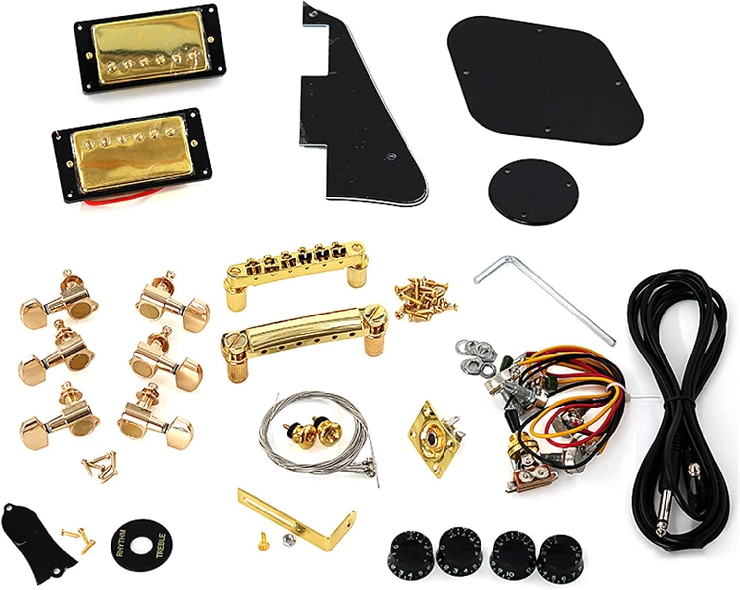 Electric Guitar Kit Flower Ash Willow Red Pear Production Material Accessories Veneer Peach Core Solid Wood Body DIY Guitar Kit (Color : 1)