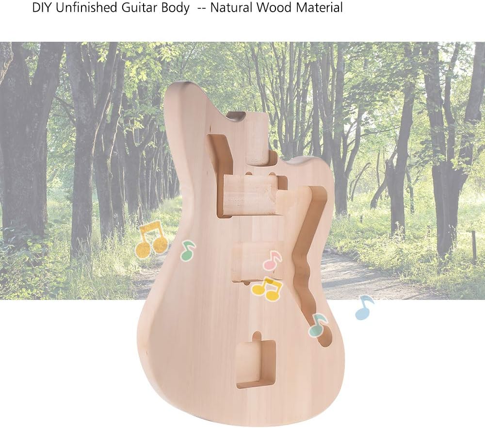 MZB-T DIY Electric Guitar Body - Unfinished Basswood Barrel Blank