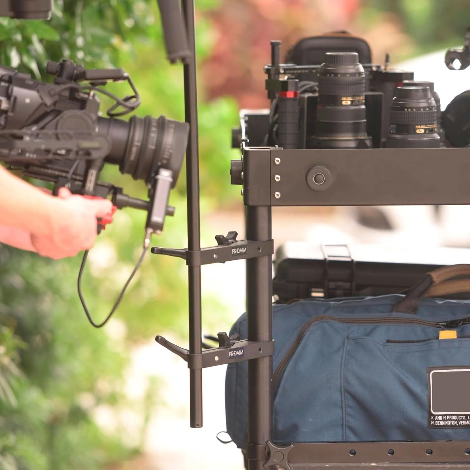 PROAIM 5/8” Baby Pin Adapter System for Camera Cart. Adapts Many Accessories with 5/8 Receiver, Clamps to 1.5”/38mm Cart Mast. Length: 30” Dia: 19mm, Durable Stable Lightweight (VCTR-BP)