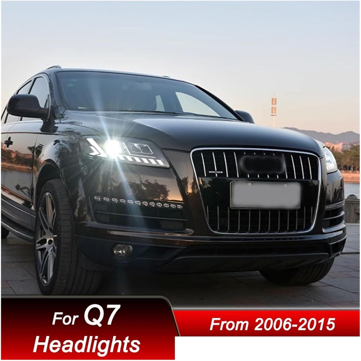 Hot Car Styling Headlights Compatible For Audi Q7 06-15 Style Full LED Assembly Upgrade Configure Projector Lens Accessories Kit(10-15 with AFS)