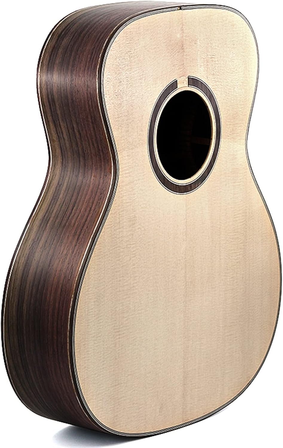 Folk Guitar Full Single Finished Barrel Combination Rosewood Back and Side Spruce Veneer DIY Guitar Material DIY Guitar Kit
