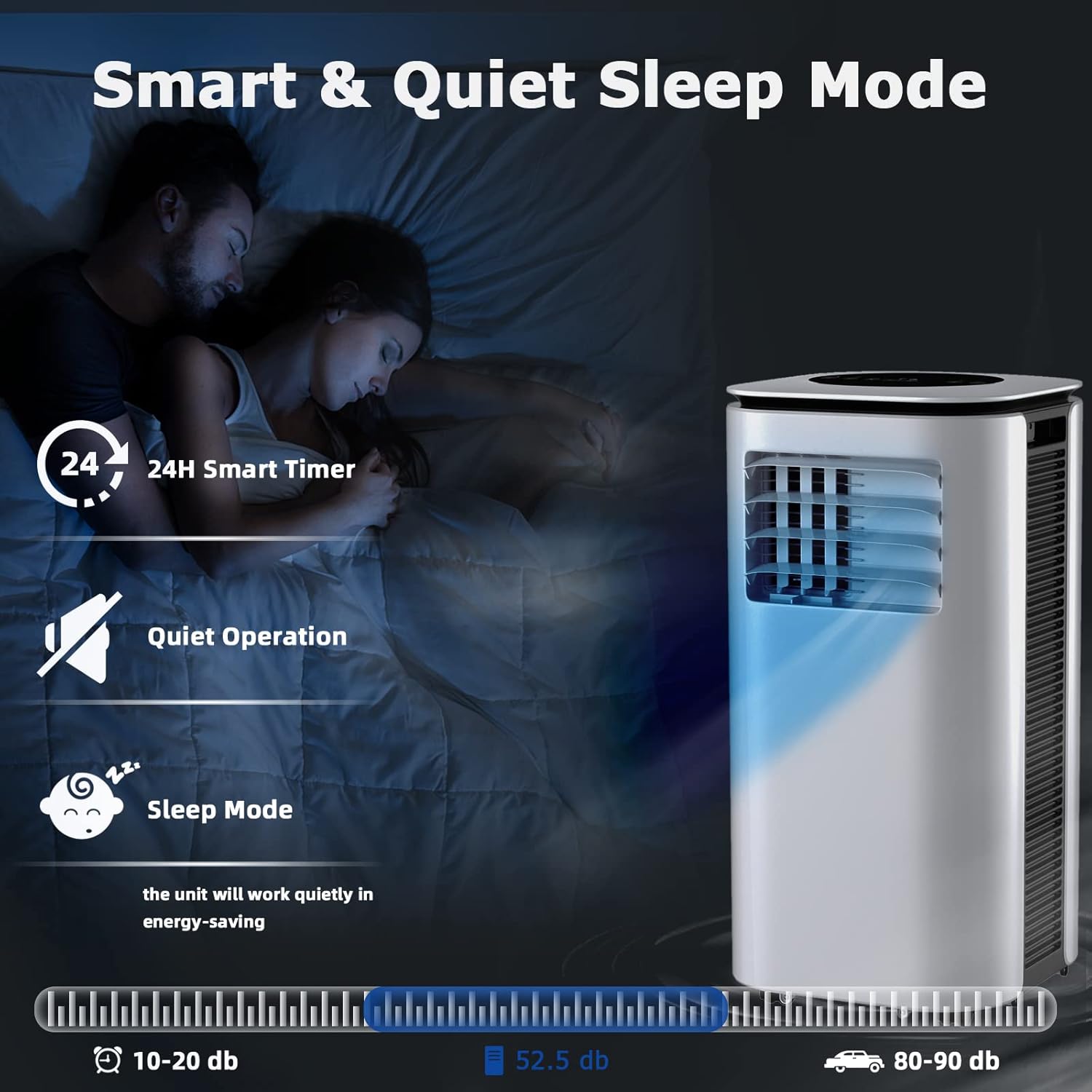 ARLIME Portable Air Conditioners 9000 BTU Cools up to 350 Sq. Ft., Portable AC Unit with Remote Control, Floor Air Conditioner with Window Kit For Room, Office, Dorm, Bedroom