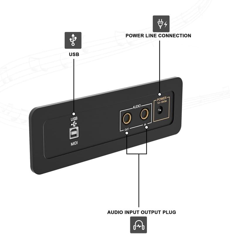 88 Key Full Size Weighted Digital Piano Keyboard, 88keys Semi-Weighted Electric Multi-Functional Keyboard piano with Stand, Pedal, Power Adapter for Beginner/Leanrner (Piano with Bench Set)