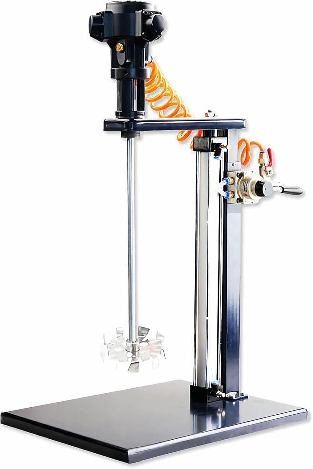 5 Gallon Pneumatic Paint Mixer Air Agitator Coatings Mixing Machine Ink Mixing Machine with Stand Automatic Lifting for Viscous Liquid Ink Dye-