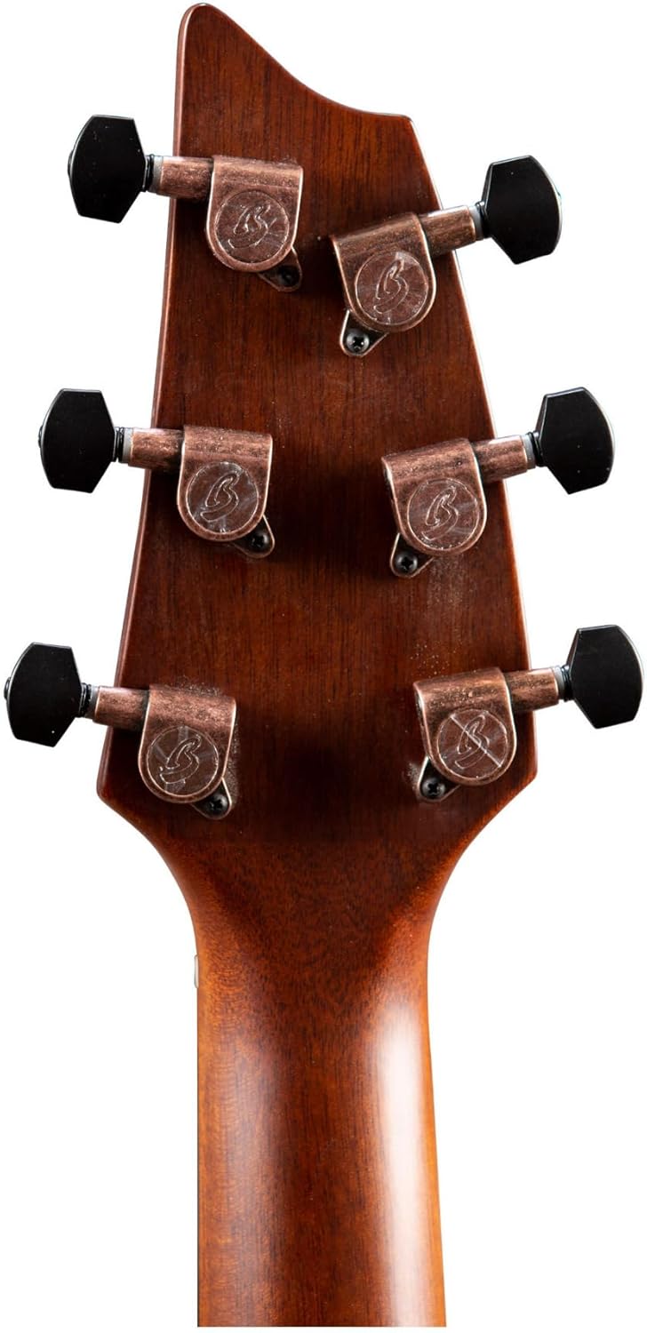 Breedlove Pursuit Exotic S Concert 6-String Myrtlewood Wood Top Acoustic Electric Guitar with Slim Neck and Pinless Bridge (Right-Handed, Amber)