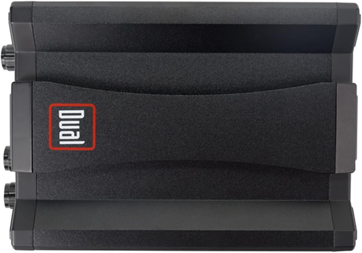 Dual Electronics DBTMA100 Black Micro 2 Channel Class-D Amplifier | 3.5 mm AUX Input | Stereo RCA Outputs | 100 Watts Peak Power | Up to 100ft of Wireless Bluetooth Range