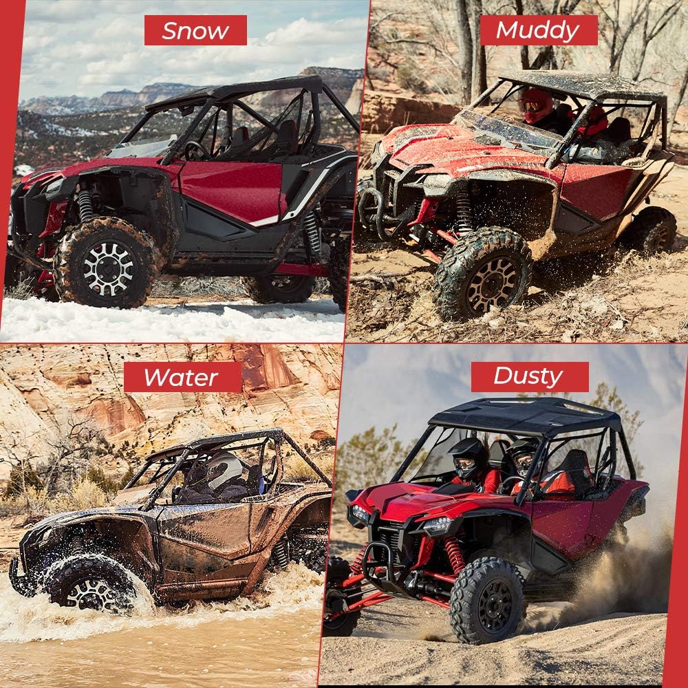 KEMIMOTO UTV Front Lower Doors, UTV Doors with Built in Frame, Block Dust & Mud, Compatible with Talon 1000X/1000R/1000X-4 2019-2025, Replaces 08R77-HL6-A00, Accessories 2 Front Lower Doors