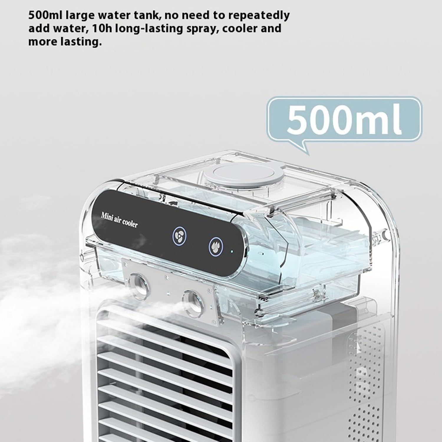 Portable Air Conditioners,Evaporative USB Charging Fan, 8.43x6.46x4.49 Inch Mini Ac Unit, 2 Speeds,500ml Tank Coolers,Portable Personal Cooling Fan for Room Car Office Camping (UP)