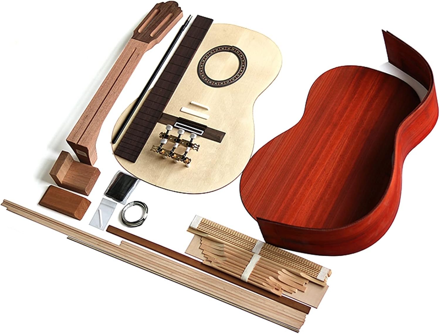 Classical Guitar Back and Side Board Veneer Spruce Surface Production Material Combination Set Unfinished Guitar Body (Color : 2)