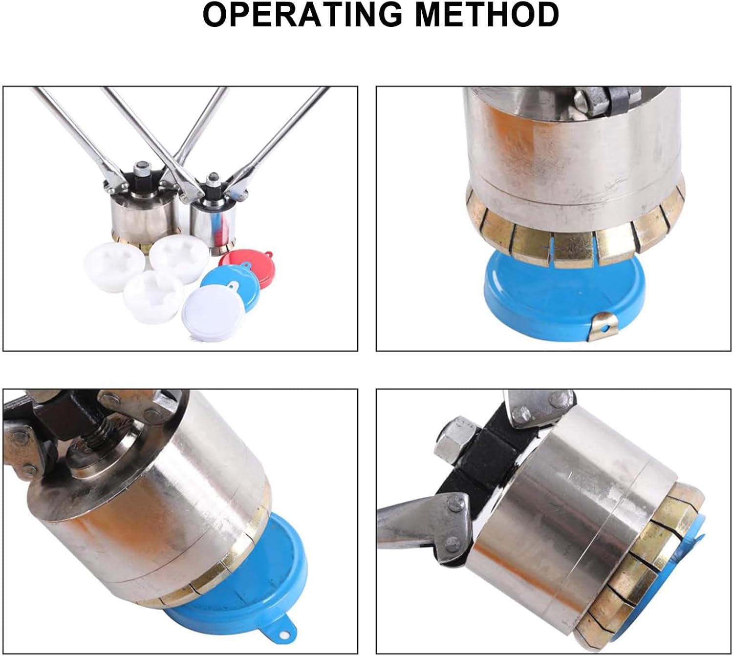 200L Crimper Sealer Capper Pliers, 35&70Mm Crimper Sealer, 53 Gallon Manual Oil Barrel Sealing Machine,70Mm-35mm+70mm