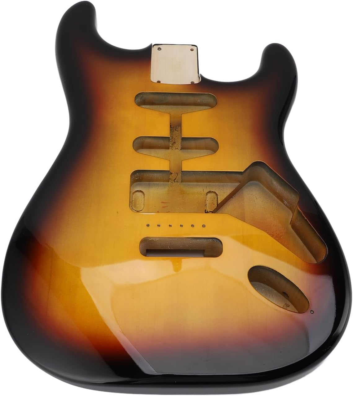 Aramox HSH ST Electric Guitar Body, Poplar Wood Construction, Sunburst Finish, Ideal for Telecaster and Stratocaster DIY Projects