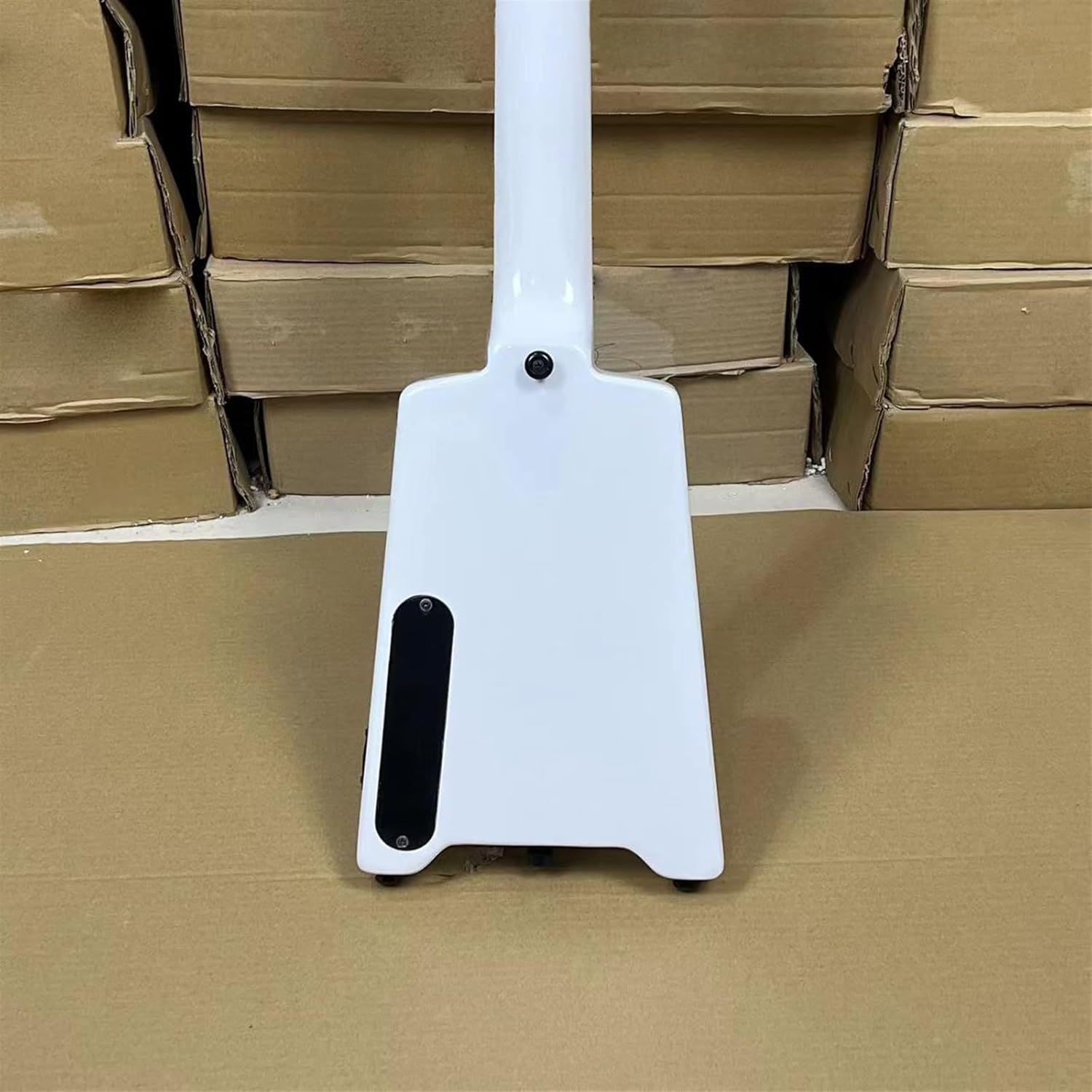 30 Inches Headless Electric Guitar White Color Mahogany Body for Beginner Adult Professional Headless Guitar