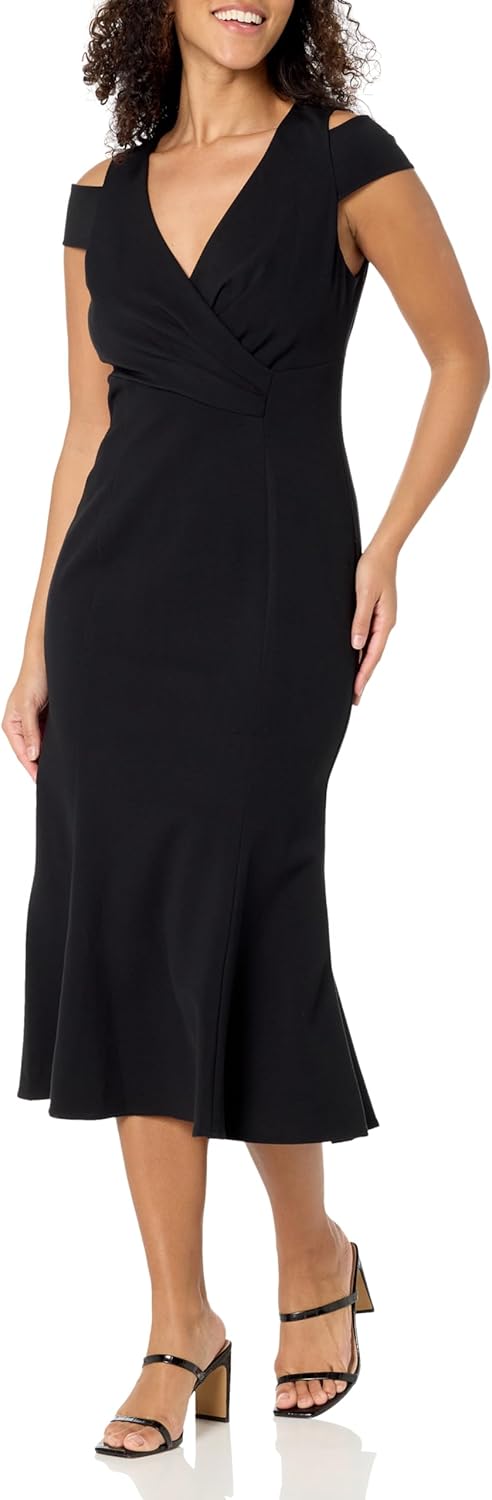 Shoshanna Women's Cinizia Stretch Ponte Sheath Midi Dress