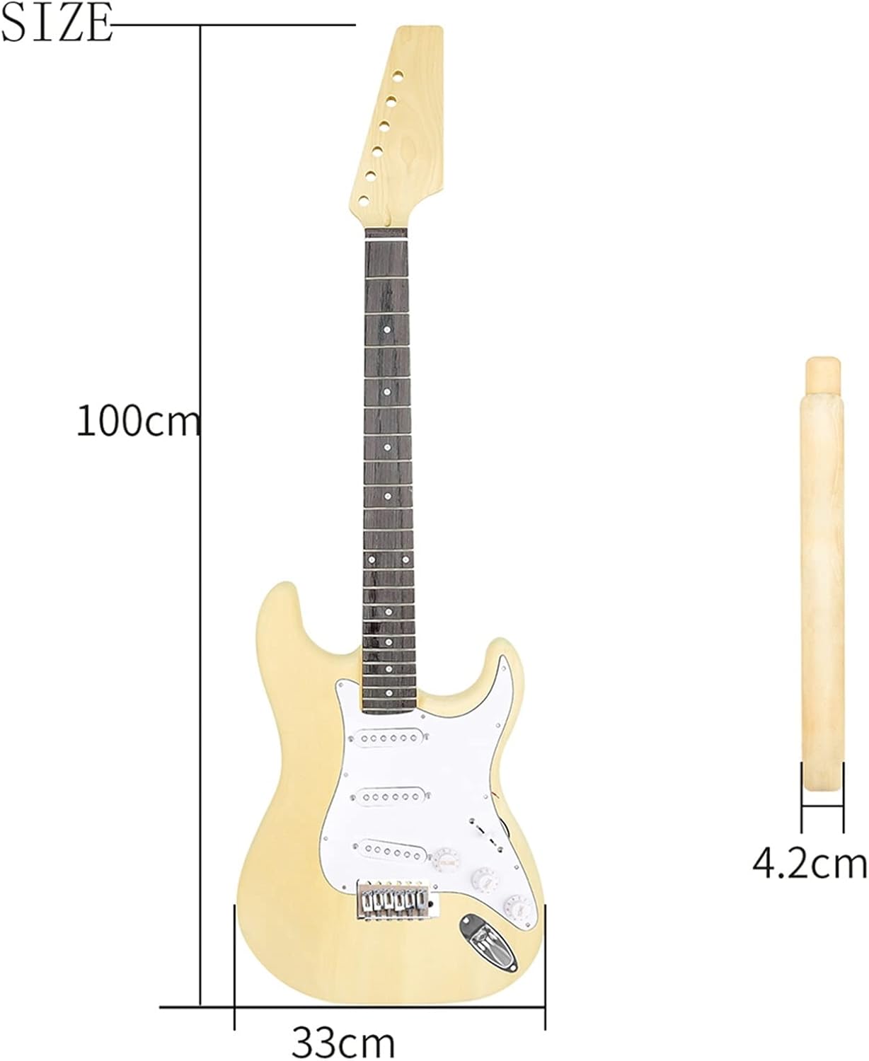 DIY Electric Guitar Kit 6 Strings 22 Frets Maple Wood Guitar Instrument Assembly Set Unfinished Guitar Set
