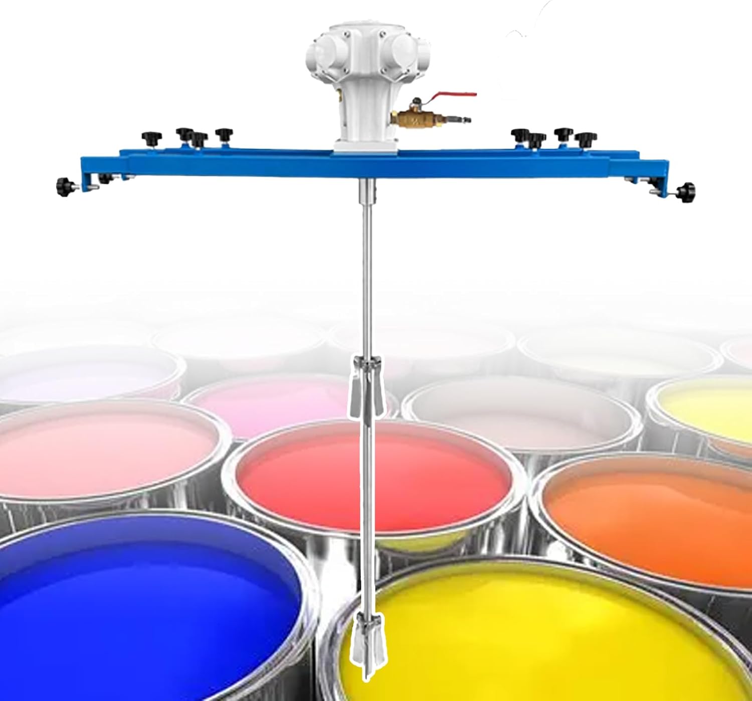 265 Gallon IBC Tote Agitator, 1/2HP, 3/4PHP, 1HP Pneumatic Paint Mixer Machine with Folding Propeller, Paint Stirring Machine, 0-2500/0-1900/0-1300RPM Paint Mix Tool for IBC Ton Barrels