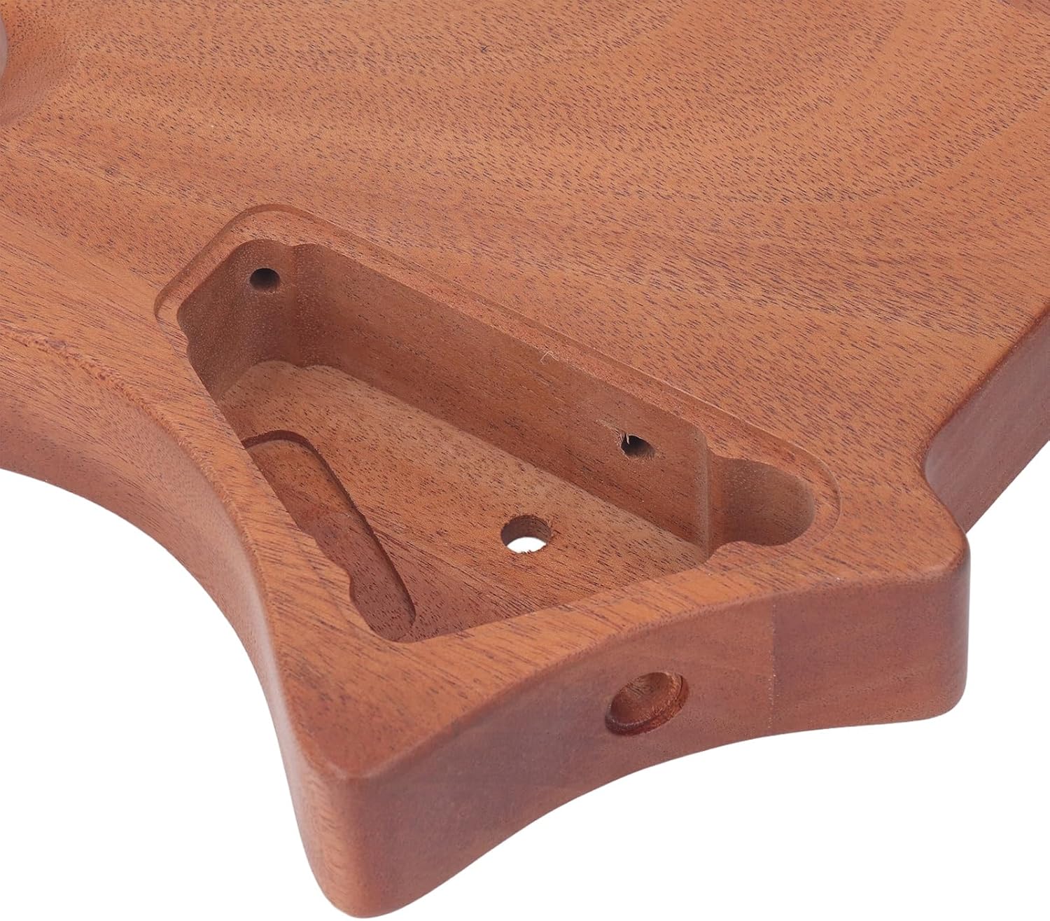 Unfinished Handcrafted Guitar Body, Polished Mahogany Electric Guitar Body, DIY 6 String Headless Guitar Replacement Parts