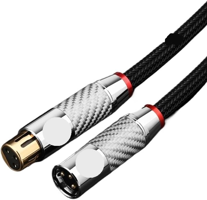 Balanced XLR Cable Hi-end OCC Core HiFi Audio Cable for Microphone Sound Gold Plated Plug Amplifiers 2XLR Cord(One Piece XLR Cable,1.5m)