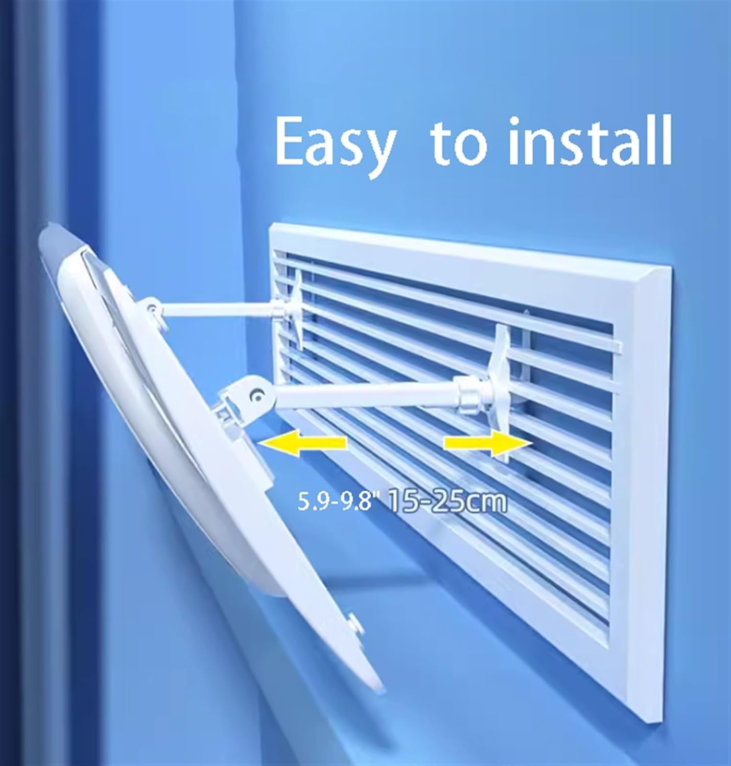 Air conditioning deflector Louvered Type Central AC Air Flow Deflector, Adjustable Air Conditioner Deflector, Air Wing Air Cooled/Hot Baffle Wind Direction Windshield for Home