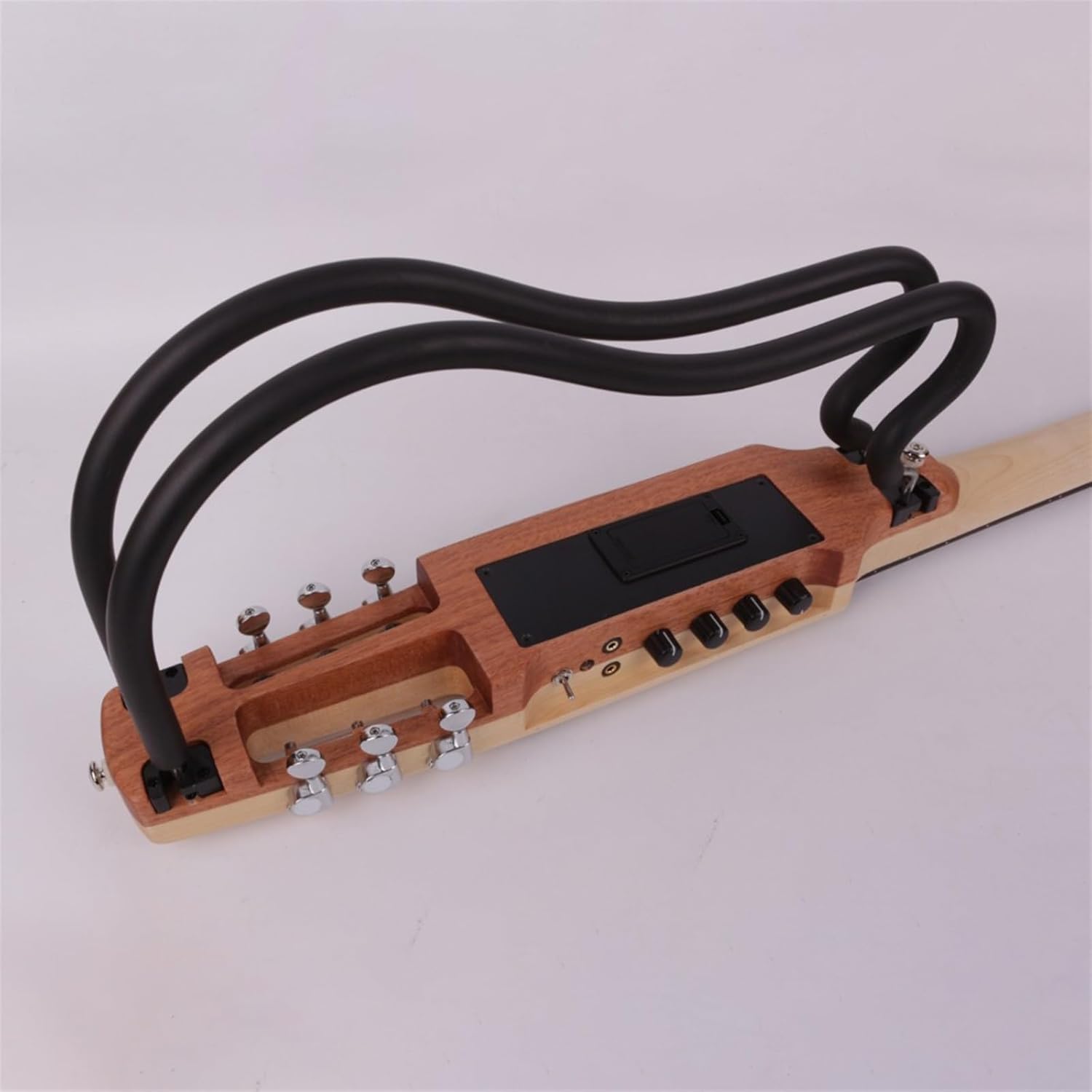 Headless Silent Travel Electric Acoustic Guitar Right Left Hand Portable Travel Built in Effector Guitar Professional Headless Guitar (Color : Right Hand)