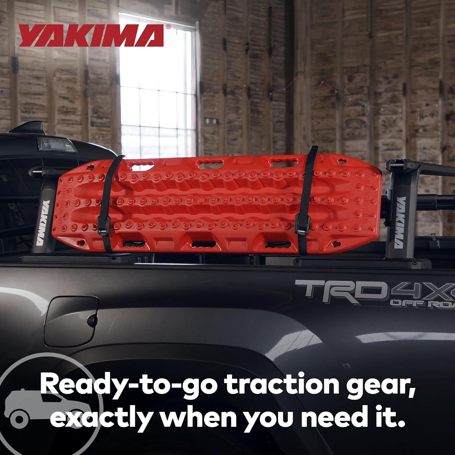 Yakima 35 Pound Load Capacity Heavy Duty Steel Recovery Track Mount Holds up to four MAXTRAX MKII, TRED Pro, or TRED 800/1100 Recovery Tracks, Black