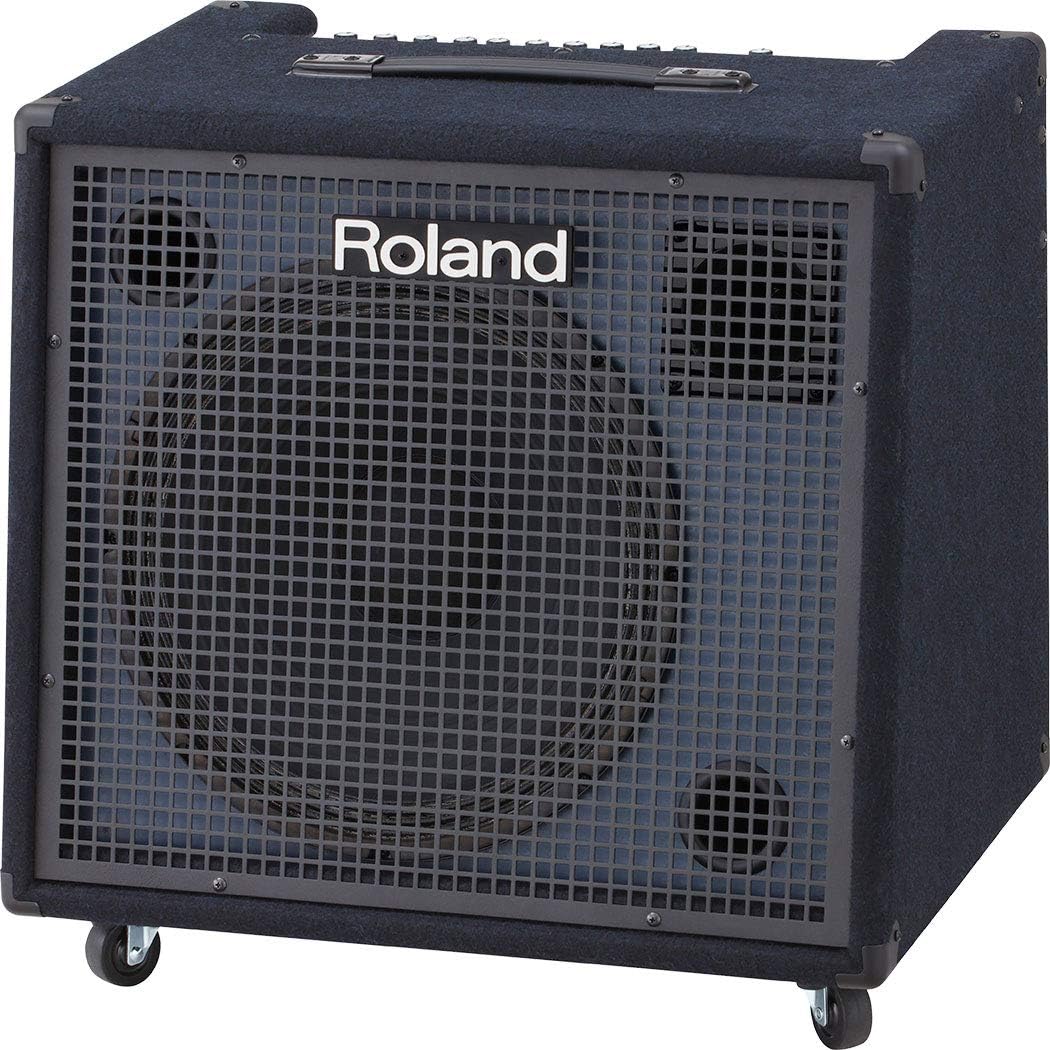 Roland KC-600 4-Channel Stereo Mixing Keyboard Amplifier - 200W Bundle with 2 Instrument Cable and Austin Bazaar Polishing Cloth
