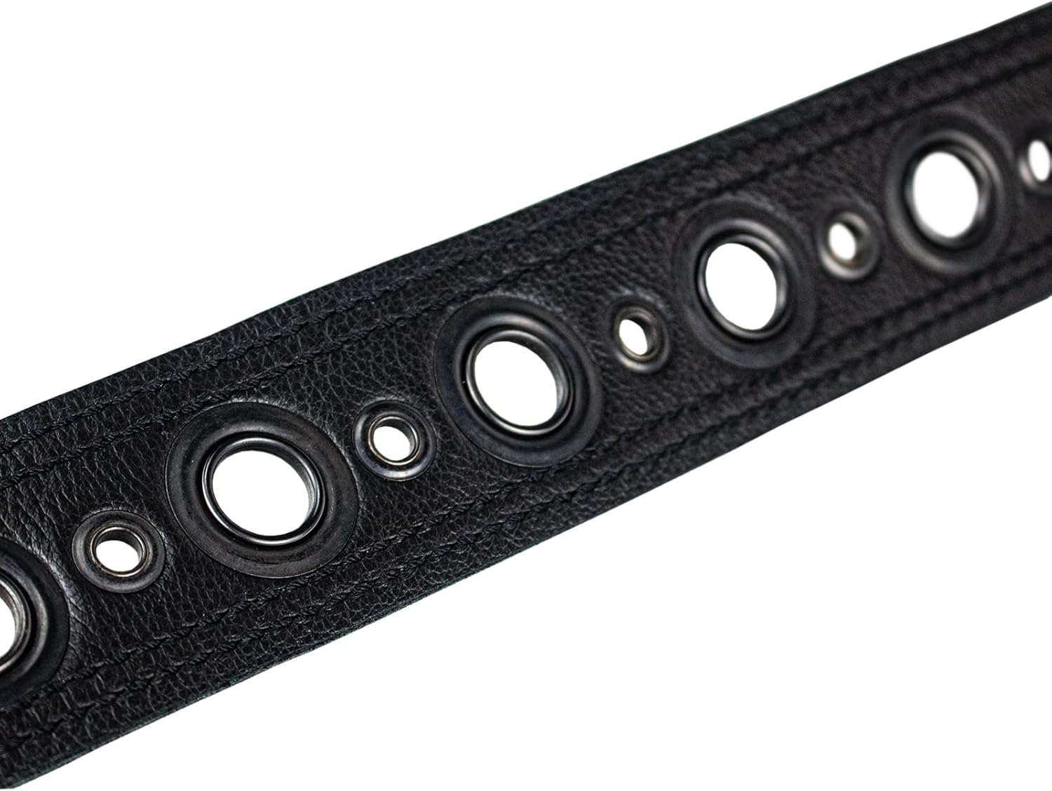 Sawtooth Midnight Armour 2” Wide Leather Guitar Strap Hand Crafted in The U.S.A. (ST