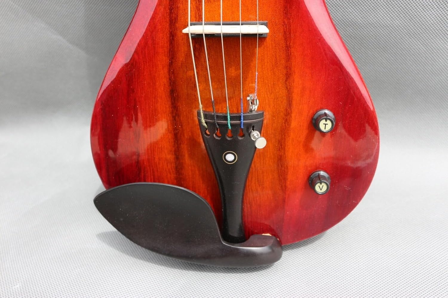 Solid Wood 5 Strings Electric Viola 16 Inch Guitar Shape Ebony Fittings Case Bow (16 Inch)