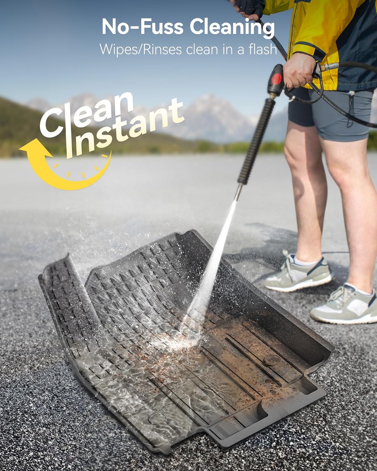 Floor Mats for Honda Prologue/Chevrolet Blazer EV 2026-2024 & Cadillac Lyriq 2026-2023 All Weather TPE Custom Fit Floor Liners Cover Protector for Honda Prologue Accessories, Black