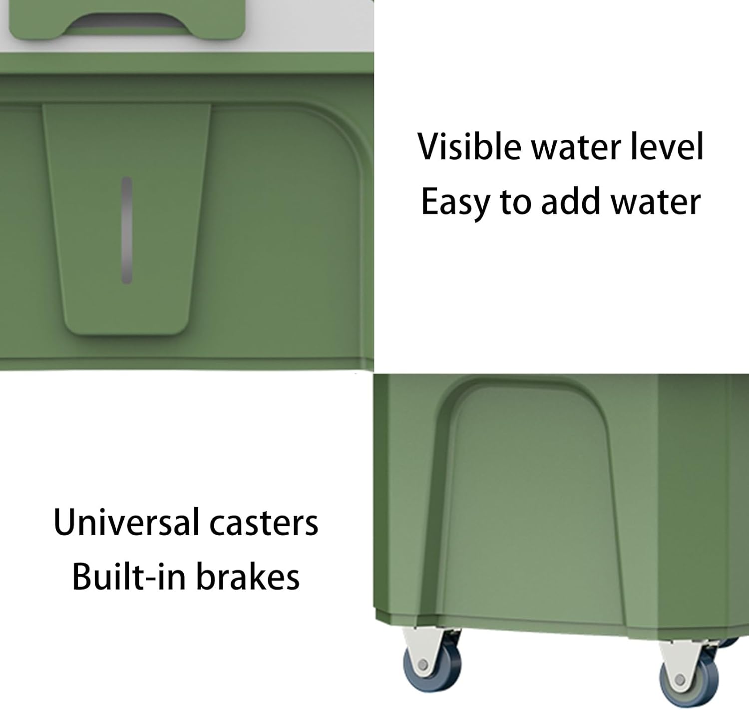 Industry Evaporative Cooler, Windowless Air Conditioners with Large Water Tank and 4 Ice Pack, Portable Swamp Cooler for Garage Patio