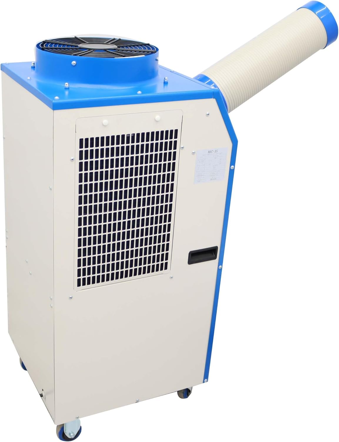 220V Industrial Portable Conditioner Air Flow 480m³/h with Wheels Large Tank Commercial Spot Cooler Adjustable Air Outlet Ideal for Insititute Workshops Outdoor Events 1400W