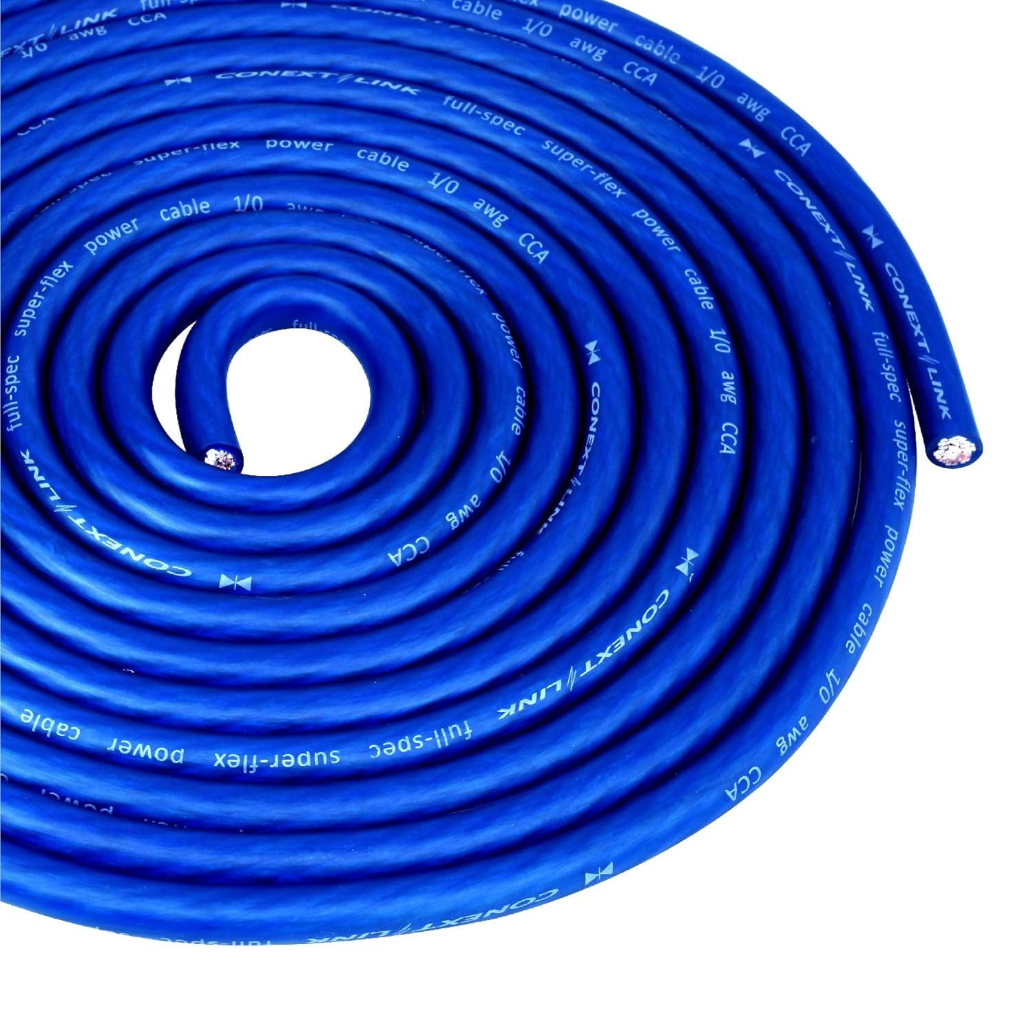 Conext Link 25 ft Frost Blue 1/0 Gauge Amplifier Power Ground Wire 0 GA Battery Cable