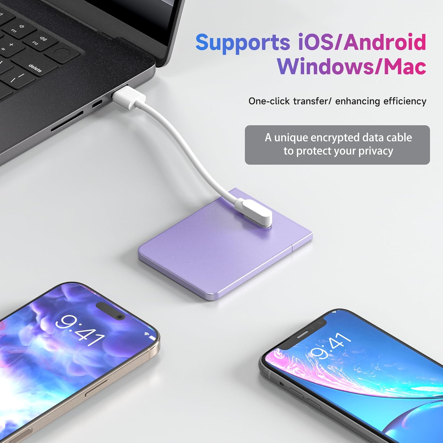 AI Voice Recorder with Simultaneous Interpretation & Real-timeTranscription,64G Recording Memory AI Speech Processor Powered by ChatGPT with App Control for Business/Education/Interviews, Purple