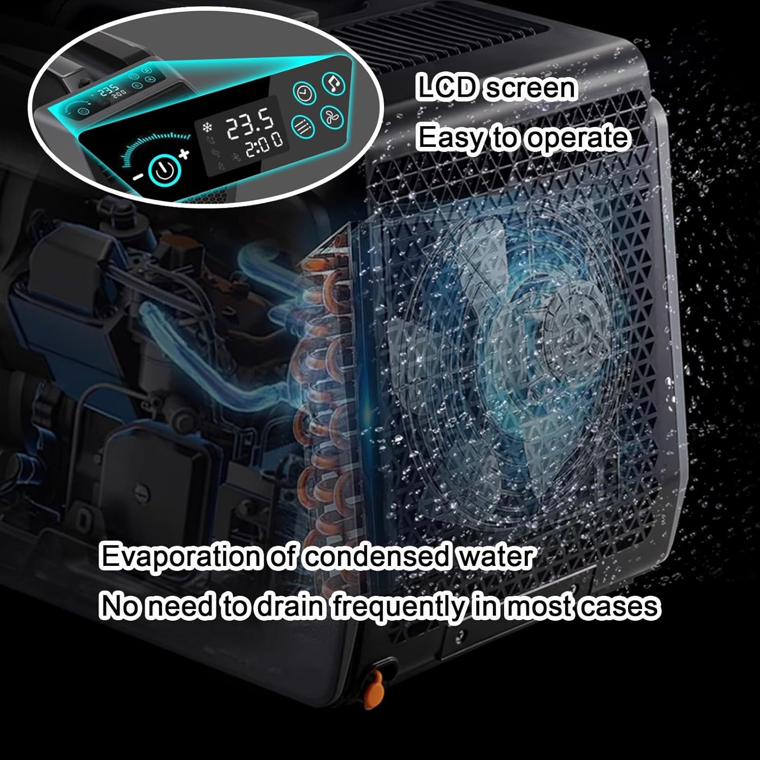 6100 BTU Portable Camping Air Conditioner for Outdoor and Indoor Use Split Structure 3 Speed Adjustment Air Cooler with Remote Control for Bedroom Tent Pets