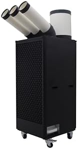 Air Flow 1000-1100m³/h Industrial Portable Air Conditioner with Wheels 13L Tank Three Tube Commercial Spot Cooler Adjustable Air Outlet Ideal for insititute Workshops Outdoor Events 220V 2500W