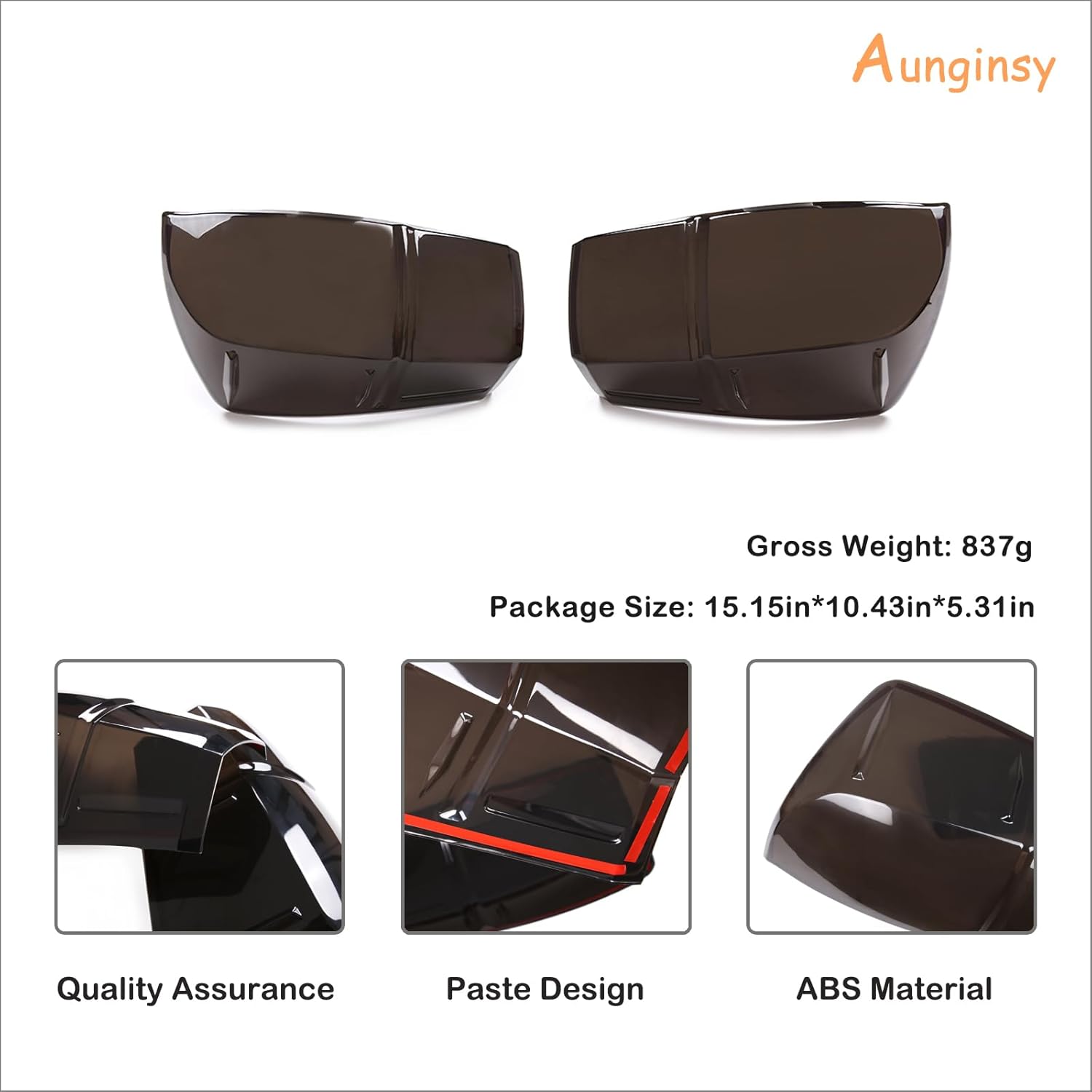 Car Tail Light Lamp Cover Compatible with Toyota Tacoma 2016-2023 Rear Taillight Guard Cover Bezels Reverse Tail Lamp Shell ShadeTintlight Lamp Trim Cover Rear Headlight Protection Cover Accessories