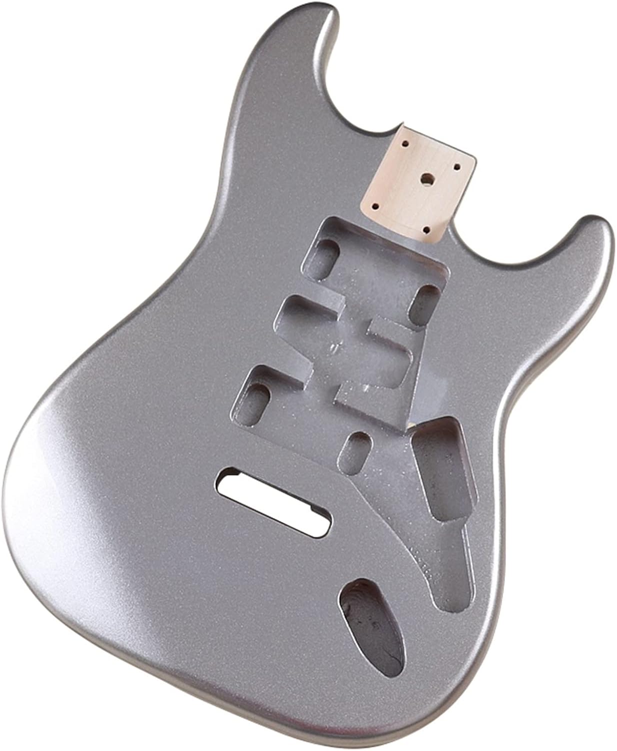 Poplar Wood Electric Guitar Body Guitar Body Metallic Silver Color Electric Guitar Barrel DIY Guitar Kit (Color : 2)
