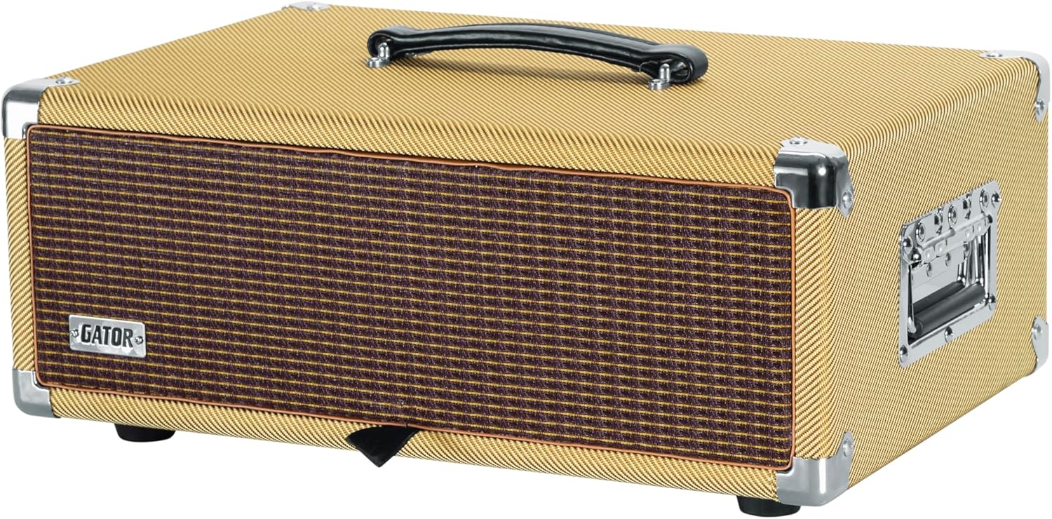 Gator Cases Retro Series Vintage Amp Rack Case; 3U Tweed (GR-RETRORACK-3TW)