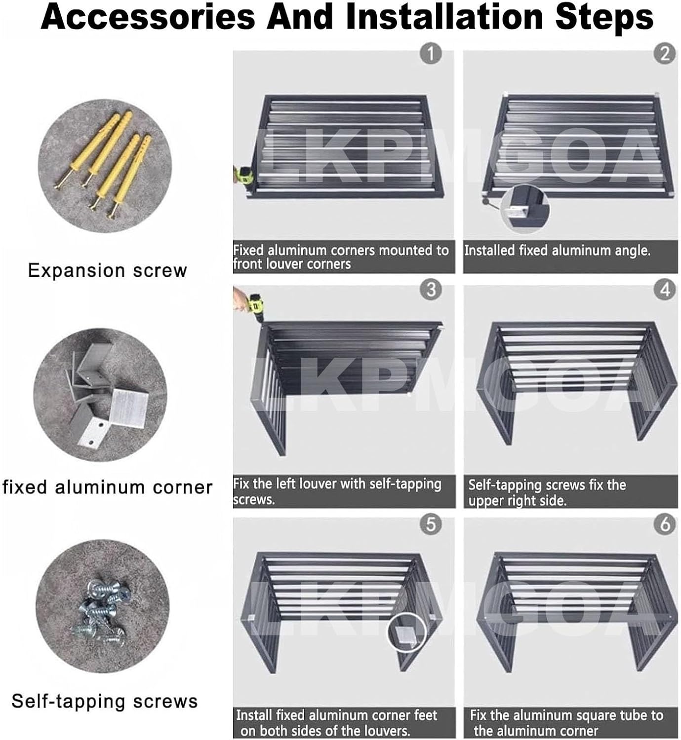 Aluminum Air Conditioner Cover, Air Conditioner Fence for Outside, Anti Theft, Noise Reduction, Wide Application, Outdoor All Weather(Brown,110cm)