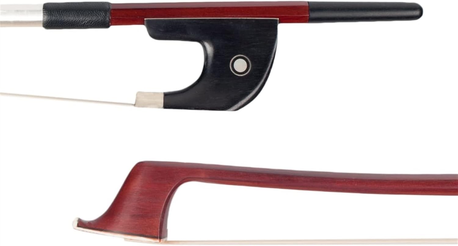 TSTS Contrabass Bow Brazilwood Bow Octagonal Stick Ebony Frog Paris Eye Inlay Upright Bass Bow Full Size Violin Bow