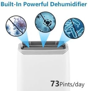 Portable Air Conditioners, 14000 BTU Room Air Conditioner Cools Up to 750 Sq.Ft, In-1 Portable AC Unit With Cooling, Dehumidifier, Fan & Sleep, With Remote Control & Installation Kits, 24H Timer