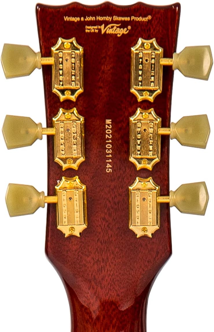 VINTAGE Electric Guitar, Right, Gold Top (V100MGT)