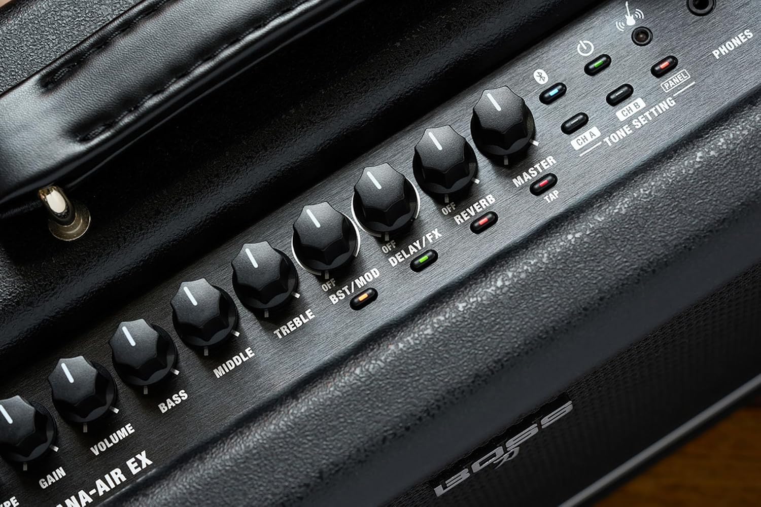 Boss Katana-Air EX Wireless Desktop Guitar Amplifier Bundle with Gearlux Instrument Cable and Picks