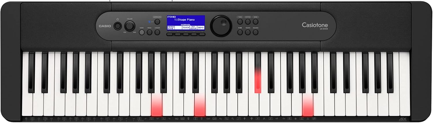 Casio LK-S450 Premium Keyboard Pack with Stand, AC Adapter and Headphones