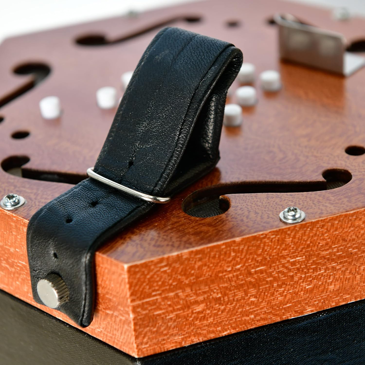 Trinity College AP-2230A English-Style 30-Button Concertina - Light Brown - Laminated Endplates, Black Bellows, Leather Straps, Padded Carrying Bag